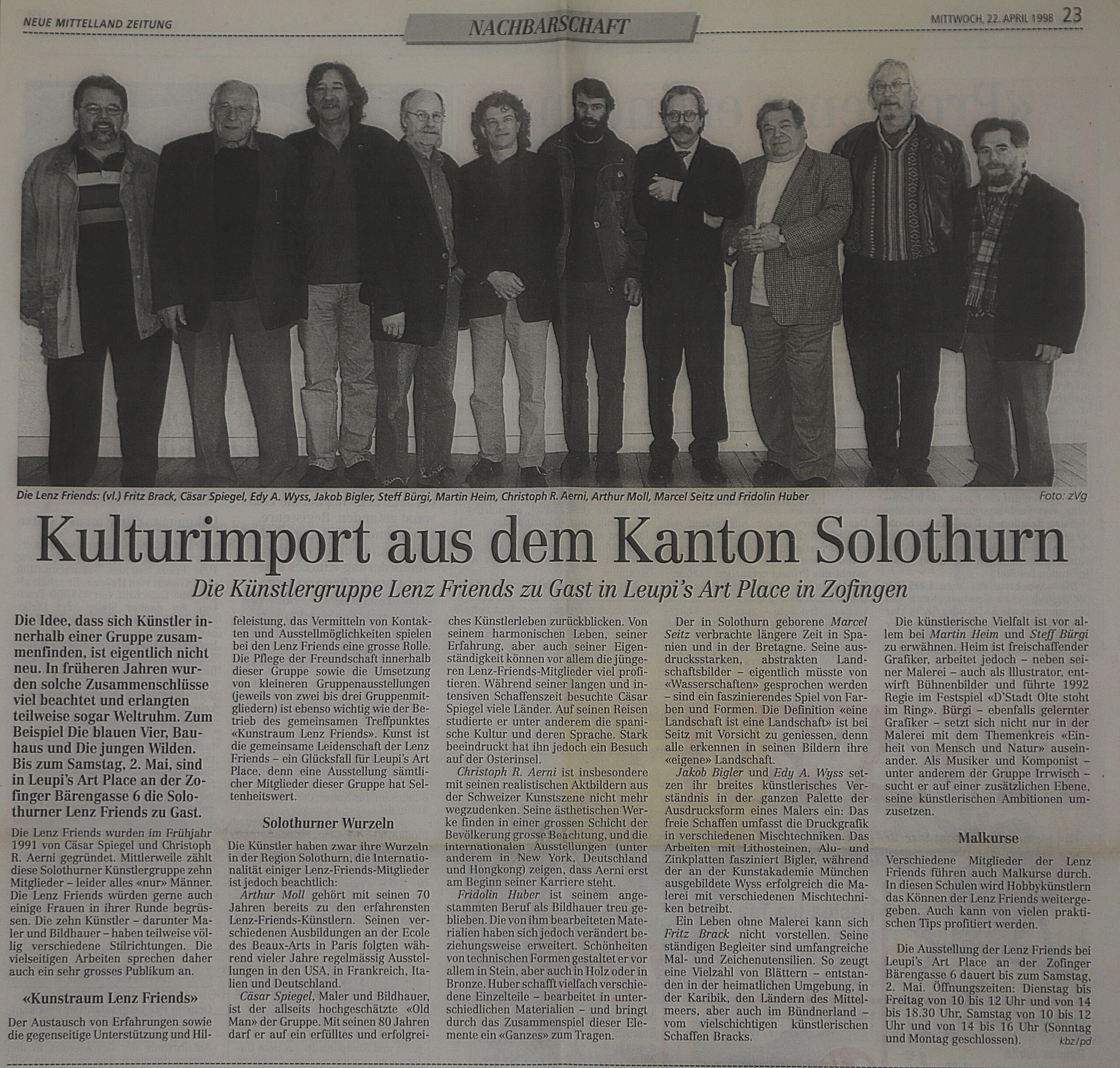 _50A0269.JPG LenzFriends Leupis 22.4.98 Neue Mittelland Zeitung